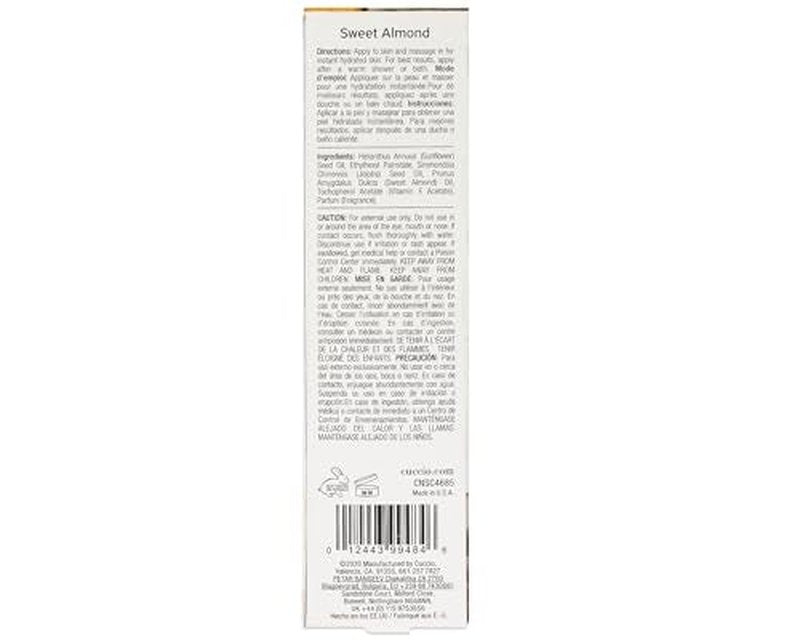 Hydrating Dry Body Oil - Sweet Almond by Cuccio Naturale for Unisex - 3.38 oz Oil