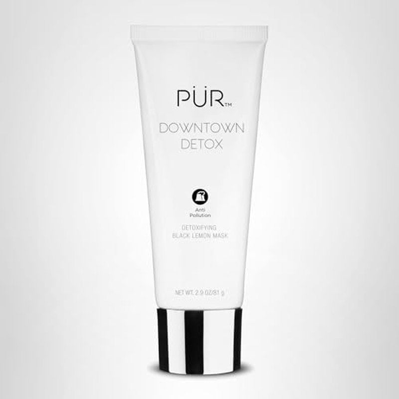 PÜR MINERALS Downtown Detox Detoxifying Black Lemon Face Mask, Helps Draw Out Impurities, Helps Soothe Skin, Charcoal, Lactic Acid & Green Tea Extract