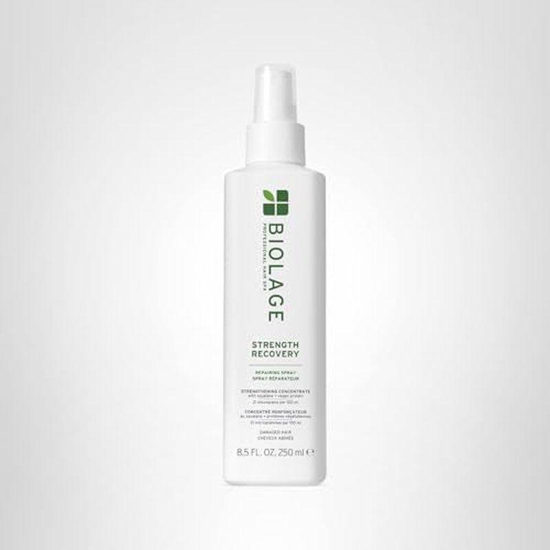 Biolage Strength Recovery Repairing Spray - Leave-In Treatment, Strengthens & Repairs Damaged Hair, Heat Protectant, Detangling Leave-In Treatment, With Olive Squalane & Vegan Proteins, 8.5 Fl Oz
