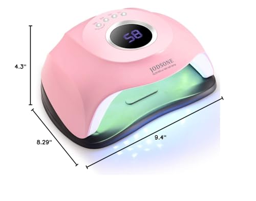 JODSONE Gel U V LED Nail Lamp 120W U V Light for Gel Nails with 45 PCS LED Beads, Nail Light with Automatic Sensor, Suitable for Home and Salon