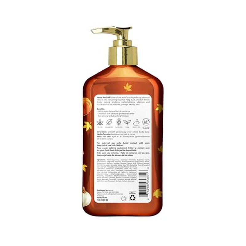 Hempz Spiced Pumpkin Pie Body Moisturizer, Body Lotion, Fall Skin Care for Men & Women, Limited Edition, 17 fl.oz.
