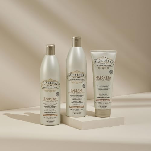 Il Salone Milano Professional Glorious Mask - Hydrating Hair Mask for Dry Hair - Increases Nourishment & Combability with Chestnut Extract & Rice Extract - Salon-Quality Hair Care (8.55 oz / 250 ml)