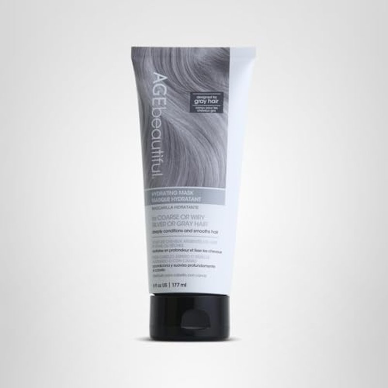 AGE beautiful Hydrating Mask for Wiry, Coarse Silver or Gray Hair, with Silk Amino Acids & Keratin, Deeply Condition & Reduce Frizz for Smooth, Shiny Hair