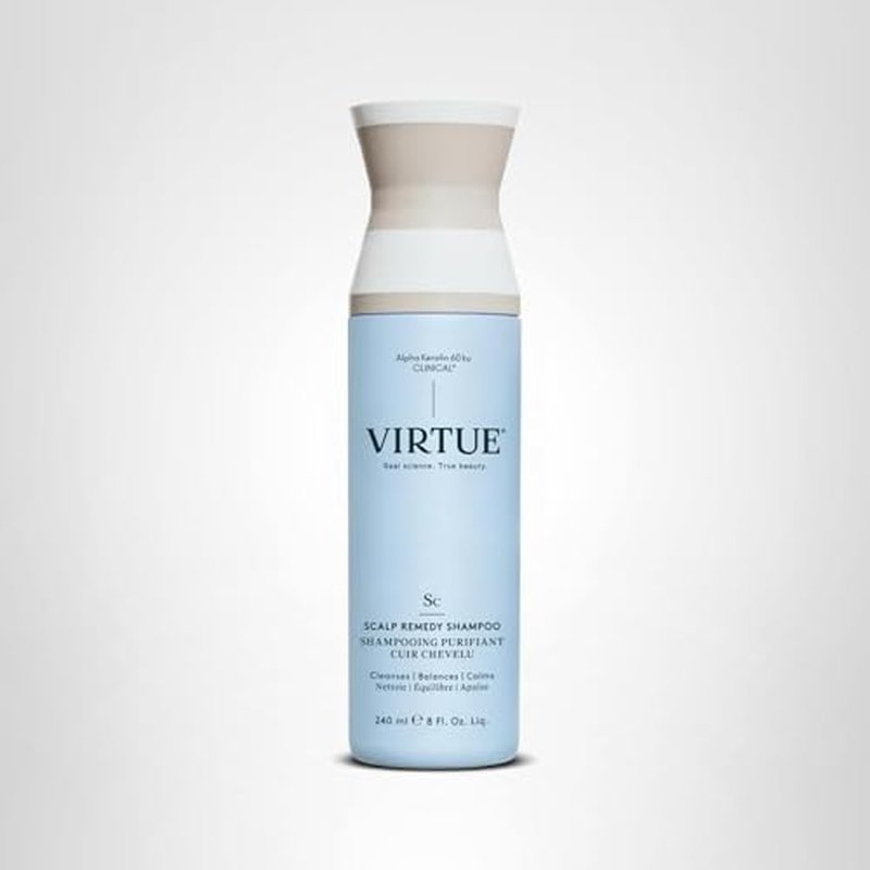 VIRTUE Scalp Remedy Shampoo, Microbiome Balancing for Dry, Oily, and Irritated Scalps, Fragrance Free, Safe for All Hair Types, Color Safe, 8 Fl Oz