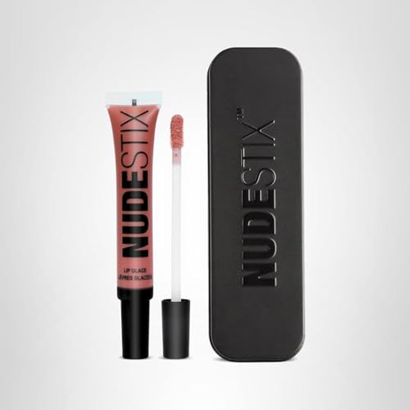Nudestix Lip Glace – Hydrating Tinted Lip Gloss with Volumizing Peptides for Plumping & Shine | Vegan, Preservative-Free & Clean Lip Gloss - Nude 02