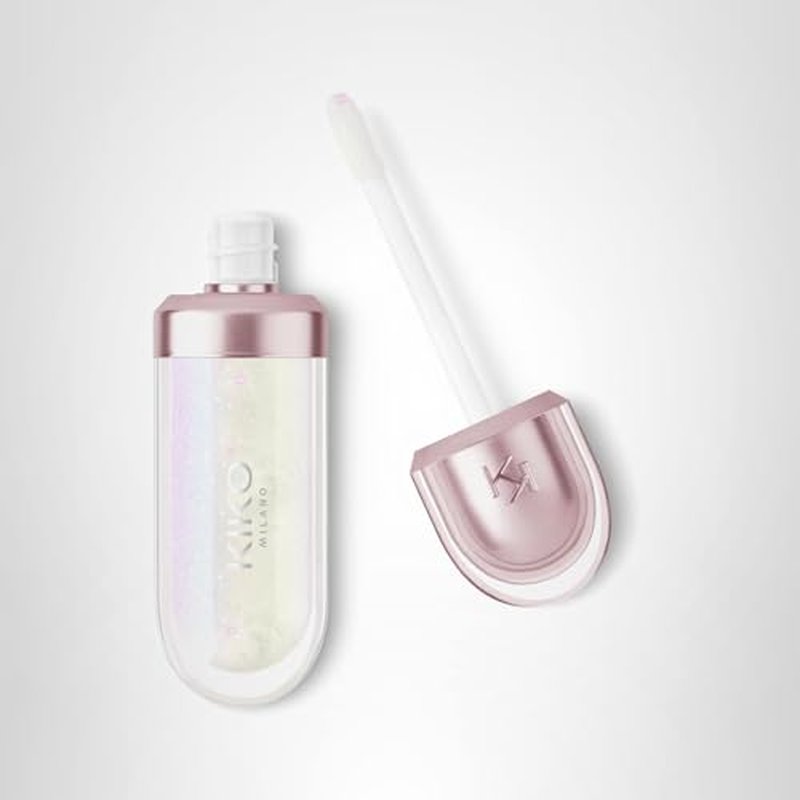 Kiko Milano 3D Hydra Lip Oil – Hydrating, Nourishing, High-Shine Lip Treatment, Non-Sticky, Moisturizing Formula with Vitamin E – 01 Milky Way – 6.5ml