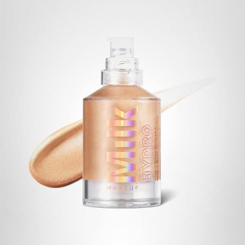 Milk Makeup Hydro Grip + Glow Primer with Hyaluronic Acid – Illuminating Face Primer Grips Makeup for Up to 12 Hours – Silicone-Free, Hydrating Formula with Radiant, Golden Finish – 1 oz