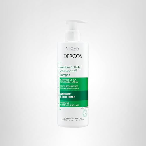 Dercos Anti Dandruff Shampoo, Dry Scalp Treatment and Itch Relief. Prescription Strength Comparable to 2% Ketoconazole, for Mild to Severe Dandruff-Prone Hair & Flaky, Itchy Scalps, 13.5 Fl. Oz.