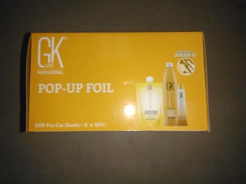 GK Hair Pop-up Foil with Box of 250 Sheets for Hairs Coloring – Premium Silver Aluminum Foil for Hair Highlighting, Coloring, and Dyeing
