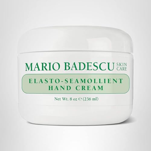Mario Badescu Elasto-Seamollient Hand Cream - Rich, Thick Hand Lotion for Ultra-dry or Frequently Washed Skin - Moisturizer with Elastin & Vitamins, 8 Oz