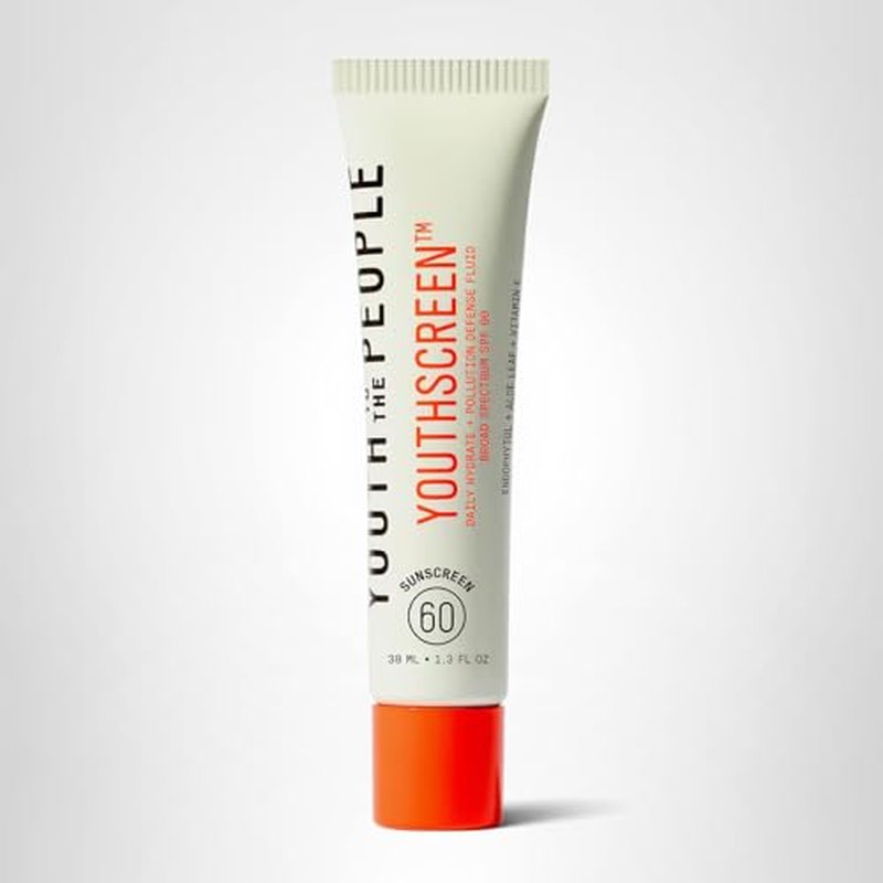 Youth To The People Youthscreen Sunscreen with SPF 60, Daily Hydration + Pollution Defense, Invisible Broad Spectrum Sunscreen, No White Cast, Dewy Finish, Non-comedogenic -1.3 fl oz