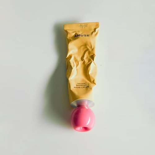 Amuse Seoul Vegan Soybean Hand Cream with Shea Butter Panthenol Ceramide for Dry Hands l Quick Absorption with Ultra Moisture and Hydration 3 Types of Soybean creams (ENERGY)
