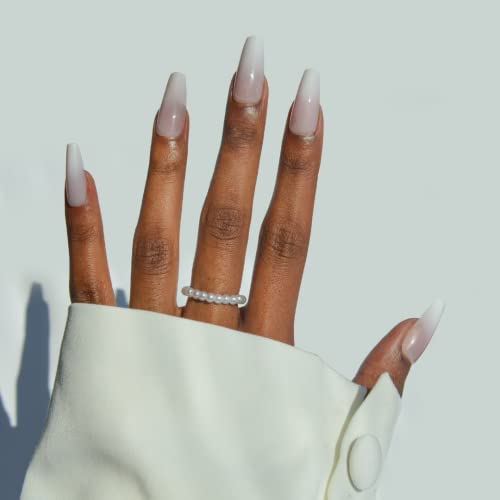 Kiara Sky Press On Nails | XPRESS PRO 100% Acrylic Nails | 30-Piece Kit Includes Nail Glue, Cuticle Pusher, File & Prep Pad | Medium Coffin - Pink Ombre