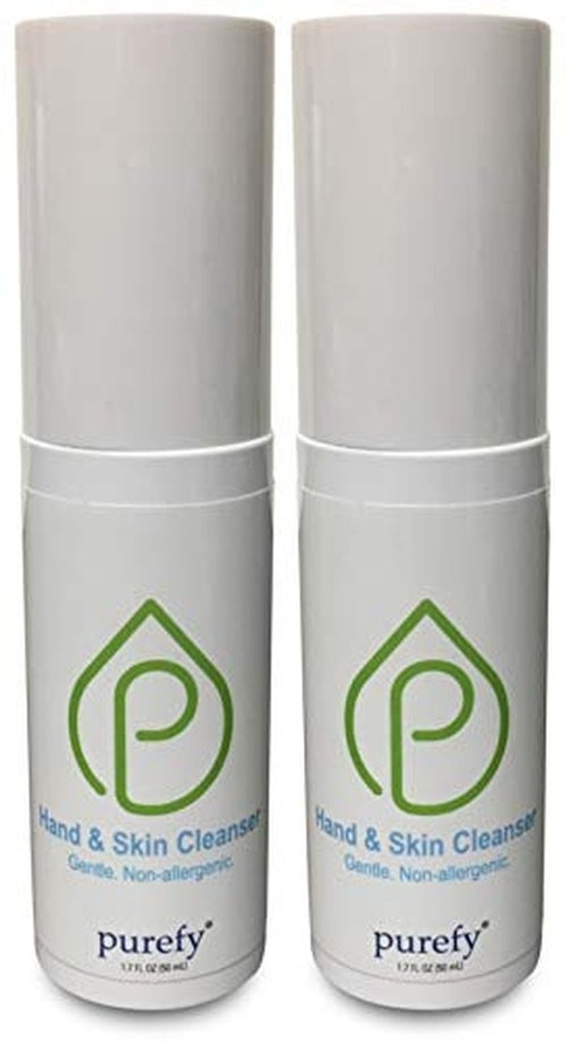PUREFY Hand and Skin Cleanser (4oz, 2pk) - Hypoallergenic, Made with Purefypro Antimicrobial Hypochlorous Technology, Great for Sensitive Skin; Promotes Natural Defense of Eczema, Dermatitis, Acne.