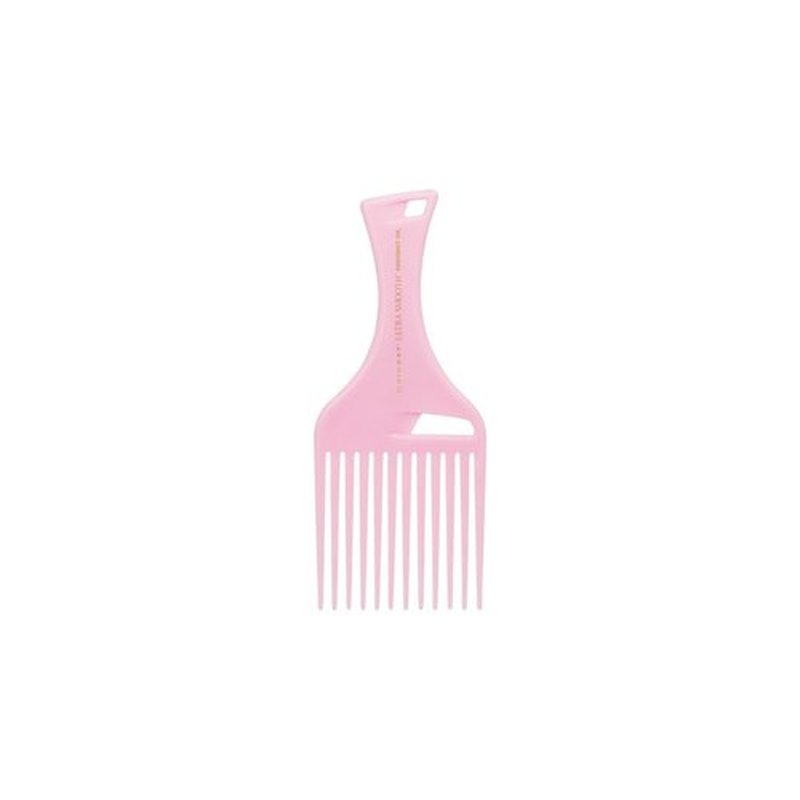 Cricket Ultra Smooth Coconut Hair Pick Comb - Infused with Coconut Oil & Keratin for Frizz-Free Shine, Volume Boost, and Gentle Detangling – Ideal for Curly, Thick, and Textured Hair - Pink