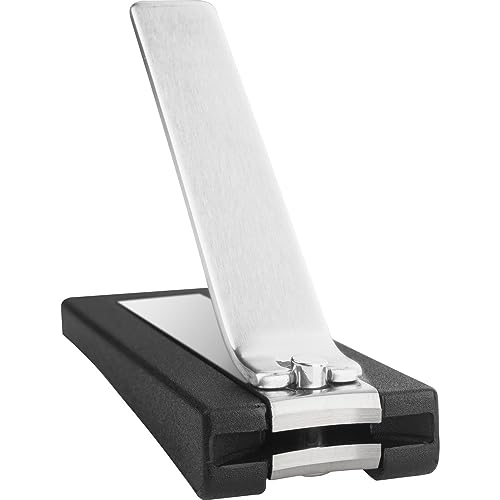 ZWILLING Nail Clipper (with Nail Catch Box, Strong Leverage for Finger- and toenails, Slightly Curved Cutting Edge), Premium, Black, 2.5 inch