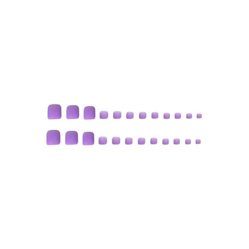 48 Pcs Purple French Press on Nails Medium Square & Press on Toenails Set - Fake Nails Press ons Nail Art Tips Glossy Glue on Nails Full Cover with Fish Pattern Rhinestones Design Acrylic Nail Kit