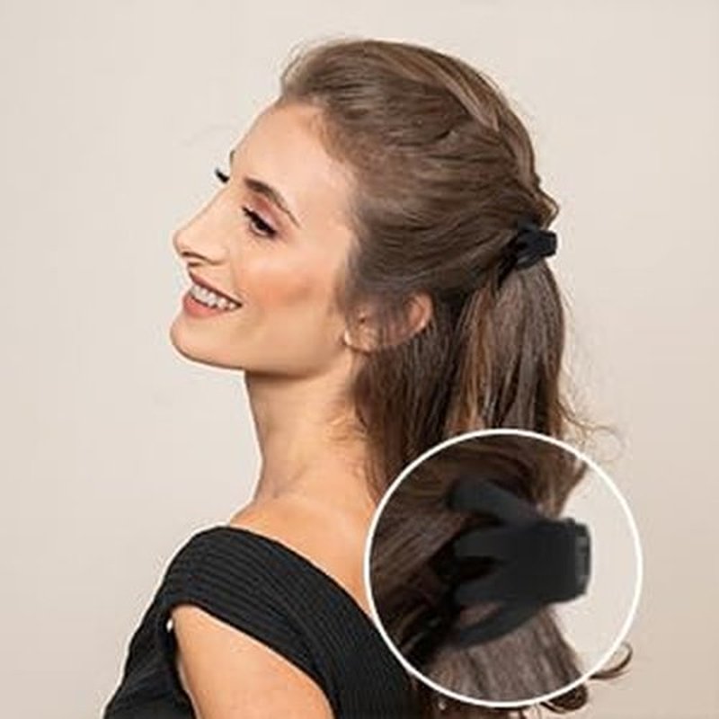 Cobahom 24 Pack Small Hair Claw Clips 1.2 Inch Plastic Matte Hair Clips for Thin Hair No-Slip Mini Hair Clip Hair Styling Accessories for Women and Girl (Black, Brown, Apricot, Chocolate)