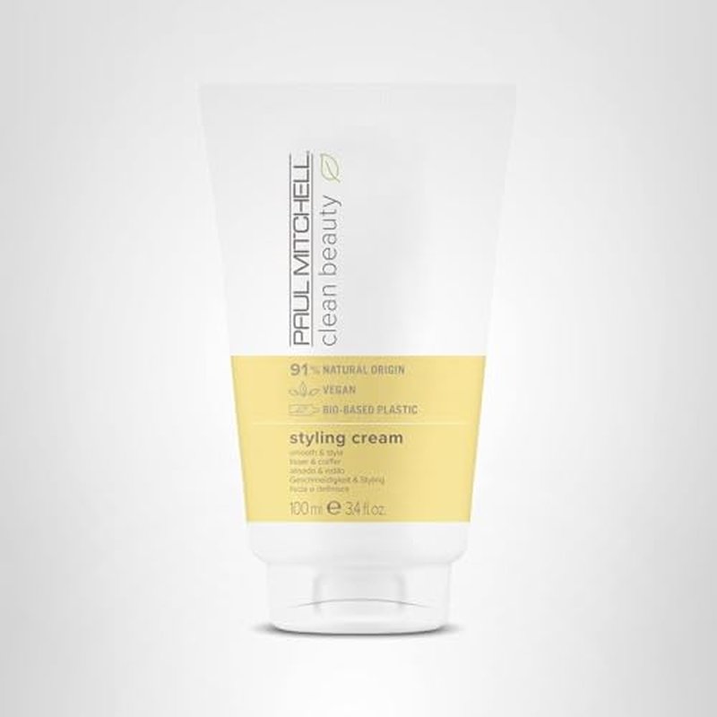 Paul Mitchell Clean Beauty Styling Cream, Smooth & Style, For All Hair Types, 3.4 fl. oz.