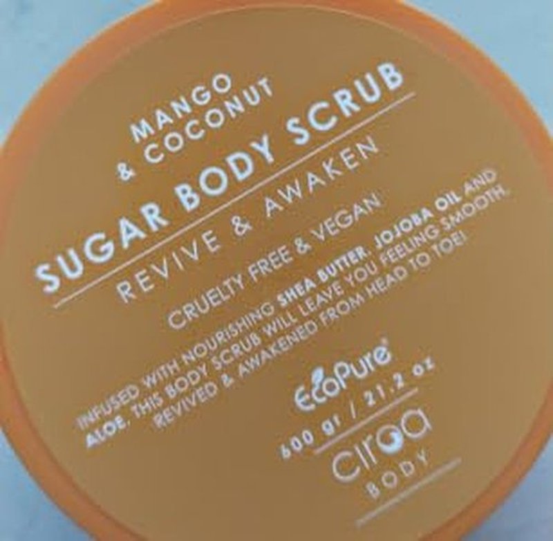 Ciroa Sugar Body Scrub - Revive & Awaken with Mango & Coconut | 21.2 oz, Cruelty-Free & Vegan