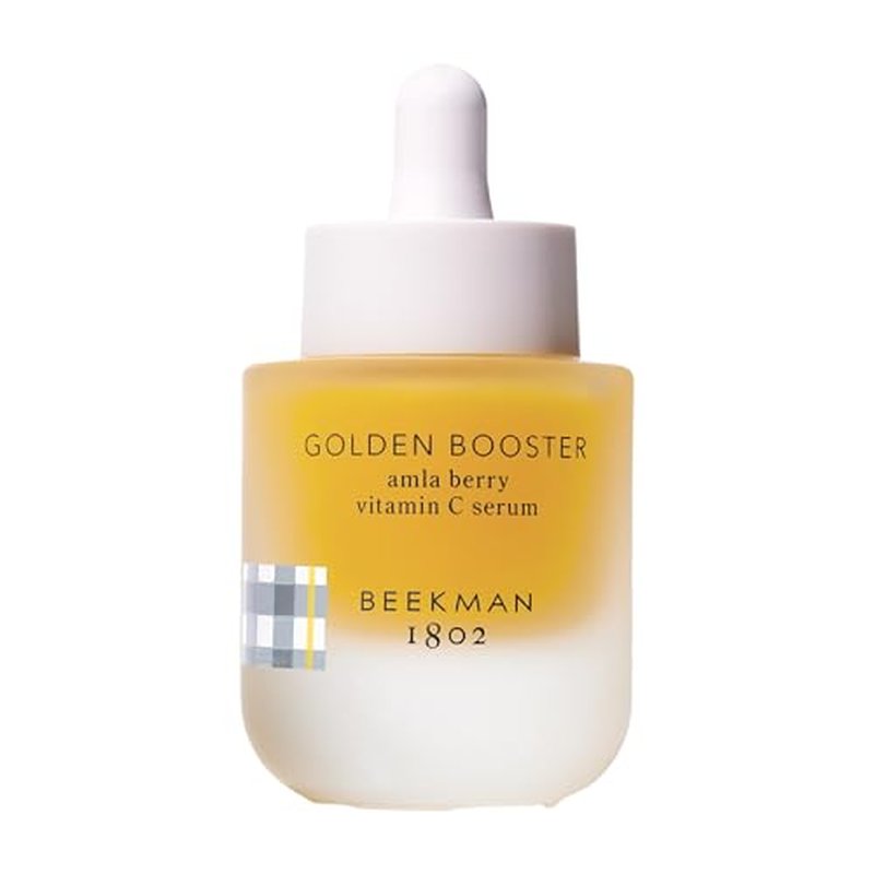 Beekman 1802 Golden Booster Amla Berry Face Serum – Plant-Based Vitamin C Alternative – Brightening & Tone-Evening Serum – Helps Reduce the Look of Dark Spots – Sensitive Skin Safe – 1 fl oz