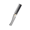 Stainless Steel Folding Pocket Comb - Portable Hair Comb for Styling, Salon & Home Use
