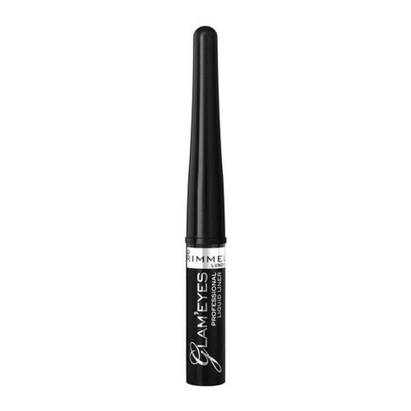 Rimmel Glam Eyes Liquid Liner - Intense Black Glamour | 3.5 ml Long-Lasting Formula