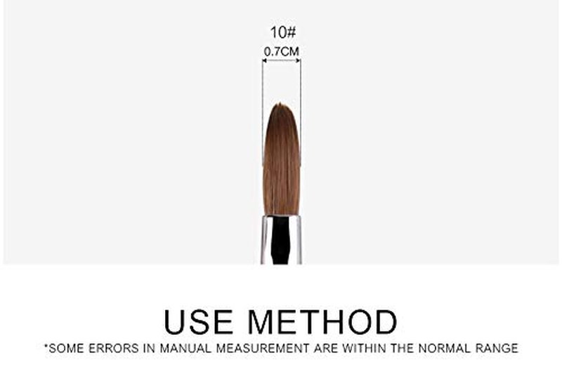 Rolabling Nail Art Brush Acrylic Brush Nail Pen with Symphony Diamond Handle Manicure Design Nail Art Tool (10#)