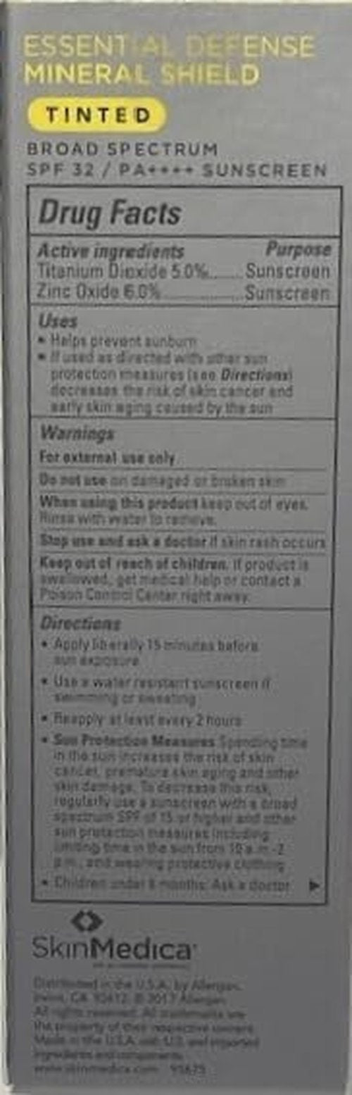 SkinMedica Essential Defense Mineral Shield SPF Sunscreen - Lightweight Facial Protection for Oily/Combination Skin, 1.85 Oz