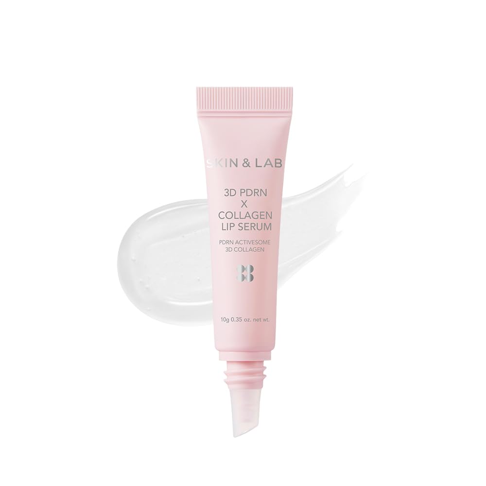 [SKIN&LAB] 3D PDRN X Collagen Lip Serum, Contains PDRN, Bakuchiol, Collagen, Plumping Effect, Smooth & Bouncy Lips, Deep Hydration, Mothers day, gift for mom – 0.35 fl. oz