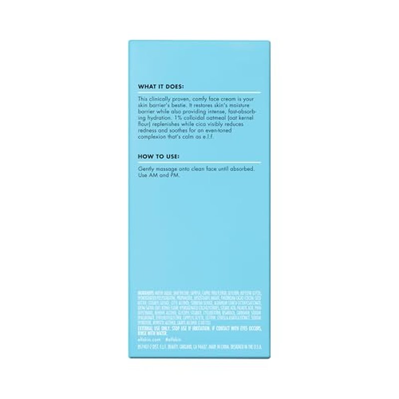e.l.f. SKIN Holy Hydration! Barrier Goals Cream, Rich Face Moisturizer For Hydrating & Soothing, Helps Visibly Reduce Redness, Vegan & Cruelty-Free