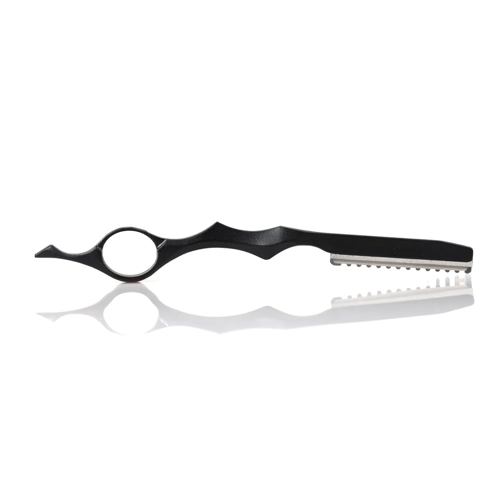 GlamorDove Hair Styling Cutting Razor Hair Extension Tool Hair Thinning Comb Hair Cutting Razor Set With 10pcs Replacement Blades Stainless Steel for Barber Salon Home Use