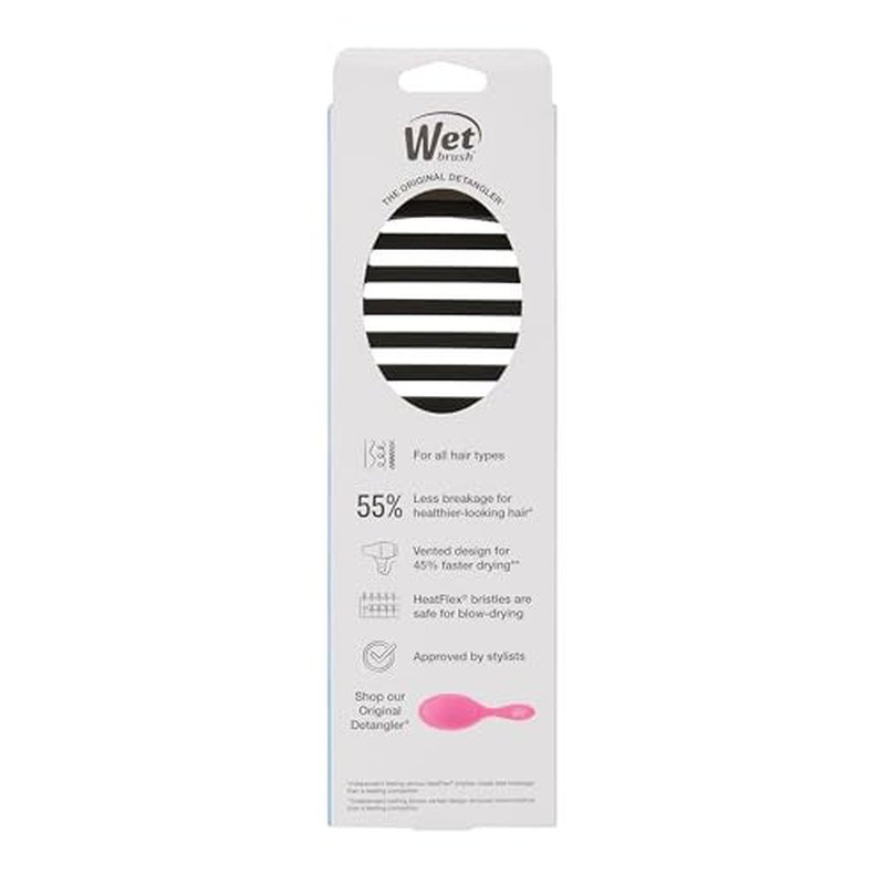 Wet Brush Speed Dry Hair Brush, Black Frost - Vented Design & Soft HeatFlex Bristles Are Blow Dry Safe - Ergonomic Handle Manages Tangles - Pain-Free Hair Accessories