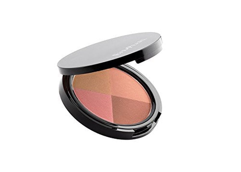 EVE PEARL Ultimate Face Compact | 204 Dual Fan Brush & Contour Palette for Medium to Deep Skin