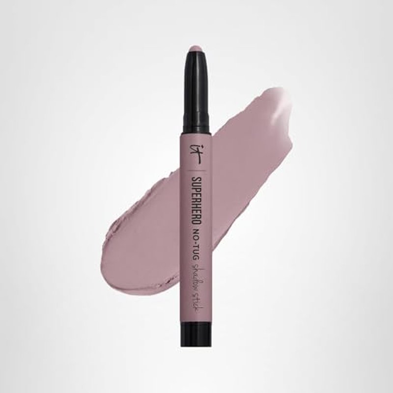 IT Cosmetics Superhero No-Tug Waterproof Eyeshadow Stick, Mighty Mauve - Longwear, Blendable Cream Eyeshadow with Built-In Primer - Suitable for Sensitive Eyes - 0.05 oz