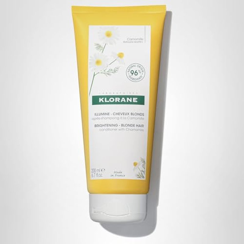 Klorane – Brightening Conditioner with Chamomile – Enhances Highlights & Brightens Blonde Hair – Hydrogen Peroxide, Ammonia, Silicone, Paraben & Sulfate Free – 6.7 fl. oz.