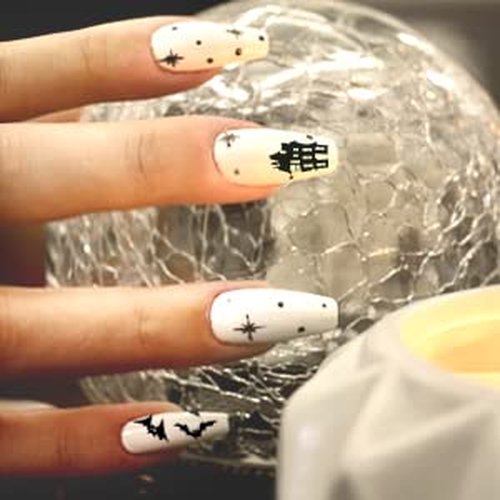 Abodhu Acrylic Natural Nail Tips Kit 500 Pcs French Tip Nails Set Square Half Cover False Nails with Glue, Files, Clipper, Storage Case, Nail Art for Salons and Home DIY, 10 Sizes