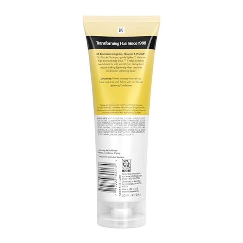 John Frieda Go Blonder Lightening Shampoo, Blonde Shampoo, 8.3 fl oz