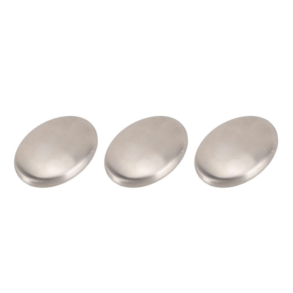 Chiffonade ‌Stainless Steel Soap Metal Odor Remover Soap Eliminating Smells Fish, Garlic, Onion froms Hands for Kitchen (3pcs)
