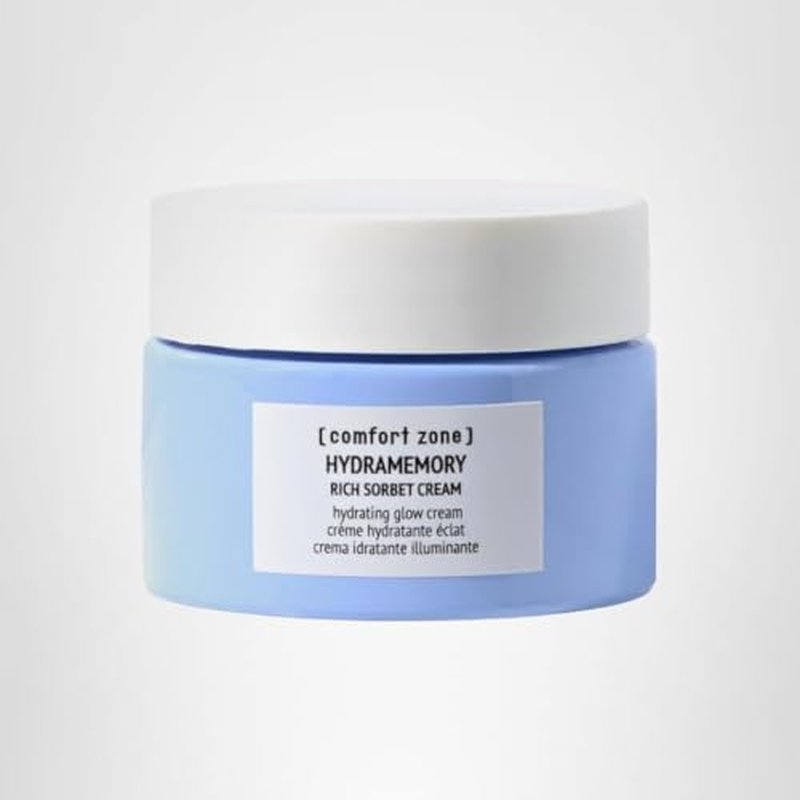 [ comfort zone ] Hydramemory Rich Sorbet Cream, Intense Hydration Face Moisturizer, Brightens, Smooths, Climate Adaptive, Vegan, Prickly Pear, Hyaluronic Acid, Dehydrated Skin, Mini Travel, 1.01 Fl Oz