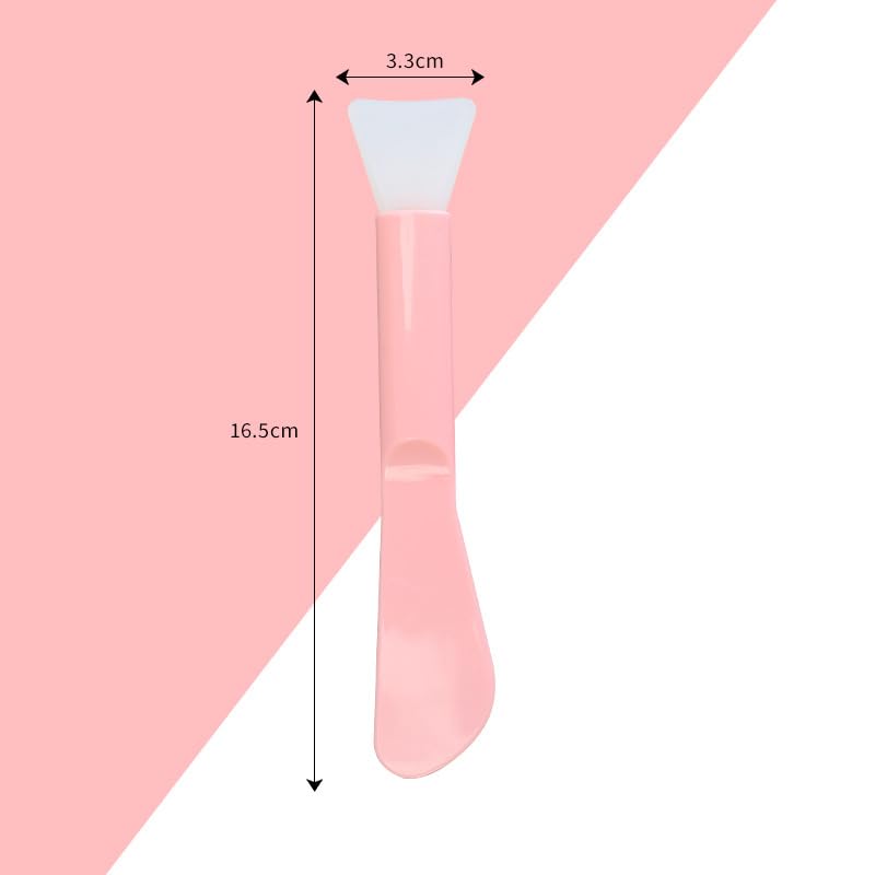 Wopanxye 30pack 2-in-1 Soft Silicone Brush, Cosmetic Spatula for Face Mask Cream Stick Plastic Tip Spoon Disposable Beauty Makeup Tool for Mixing, Sampling, Waxing, DIY Facial Mask Skincare, Reusable
