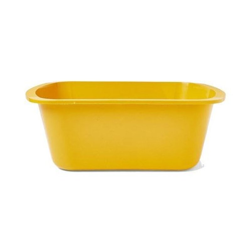 Portable Rectangular Plastic Wash Basin, 6 Quarts with Graduations, Gold (4 Pack)