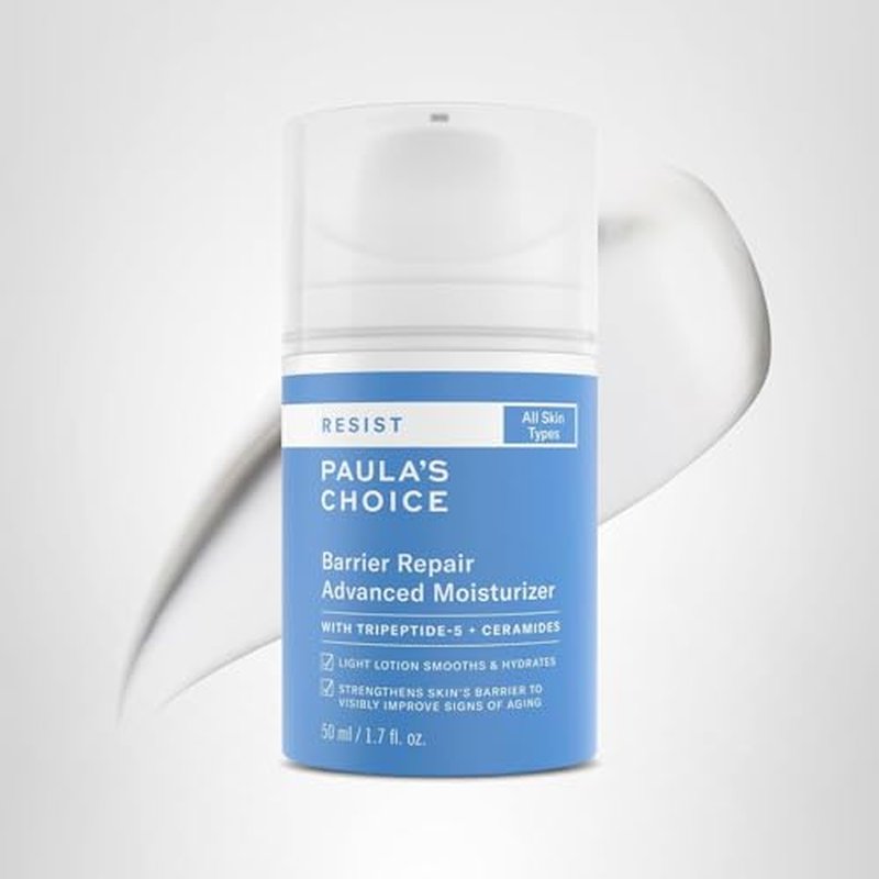 Paula's Choice RESIST Barrier Repair Advanced Face Moisturizer with Ceramides, Peptides, Deep Hydration Face Cream for Wrinkles, Anti-Aging for All Skin Types, Fragrance-Free, 1.7 Fl Oz