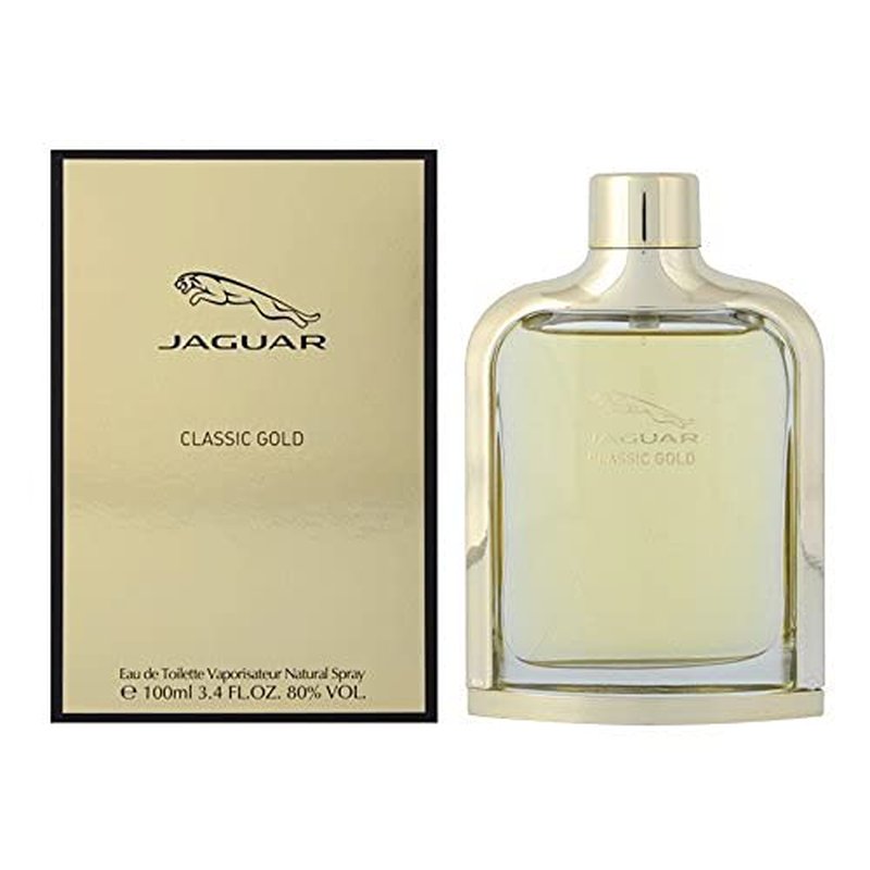 Jaguar Classic Gold Eau de Toilette Spray for Men - 3.4 Ounce | Pack of 2 for Lasting Fragrance