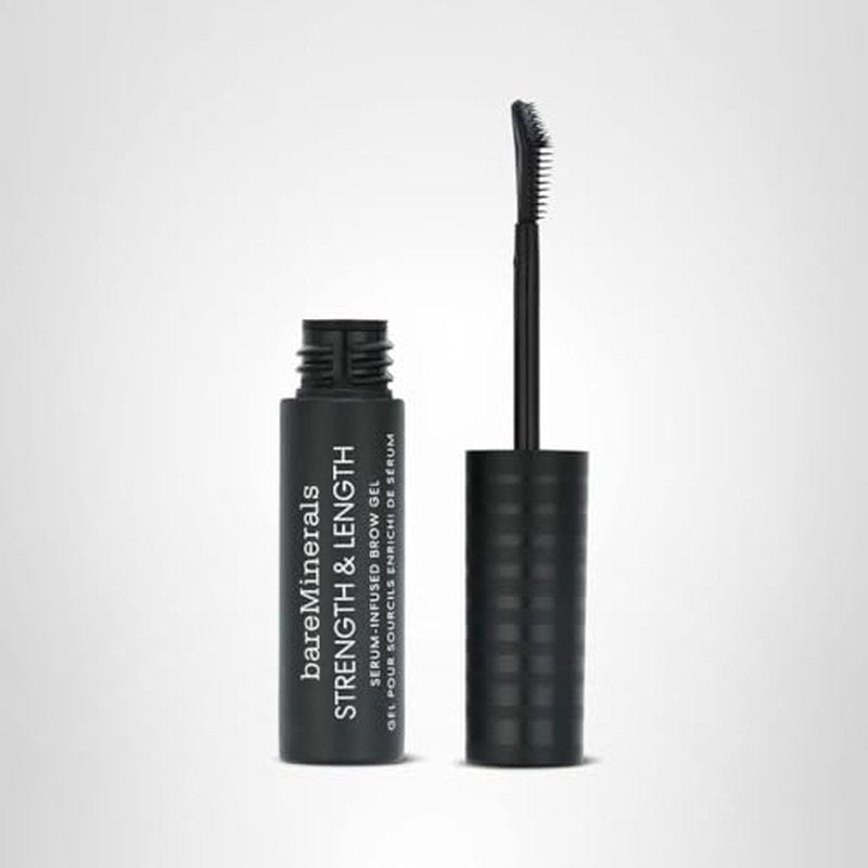 bareMinerals Strength & Length Serum-Infused Brow Gel, Brow Gel Infused with Plant-Based Strengthening Serum, Tints, Shapes + Defines Eyebrows, Vegan