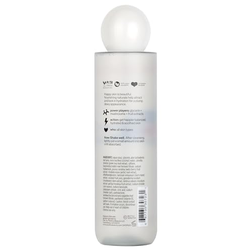 Pacifica Happy Water Hydrating Facial Toner – Vegan Ceramides, Hyaluronic Acid & Electrolytes, Refreshing & Calming for Balanced Skin, Clean Beauty, Vegan, Cruelty-Free, All Skin Types, 4 oz