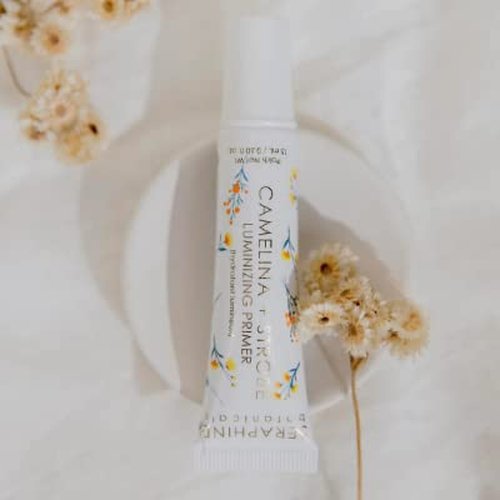 Seraphine Botanicals Camelina + Strobe Luminizing Primer - Glow-Enhancing Formula, 15 ml/0.50 oz