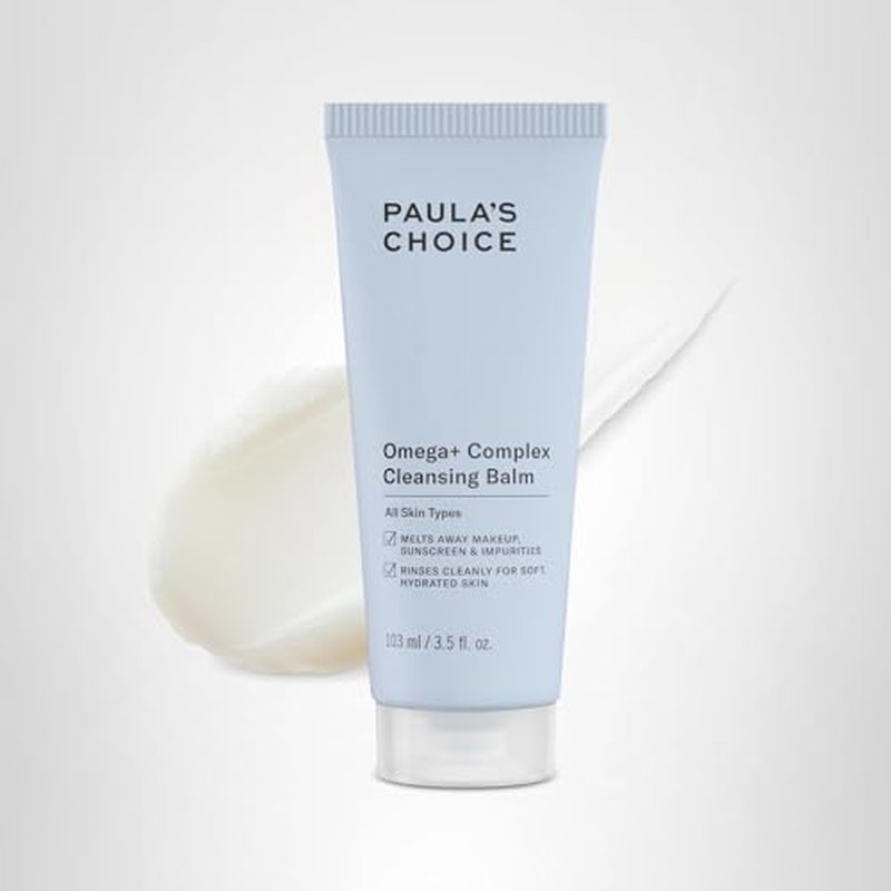 Paula's Choice Omega Complex Face Cleansing Balm, Double Cleanse Face Wash & Gentle Daily Makeup Remover, Suitable for Dry & Sensitive Skin, Mineral Oil-Free, & Fragrance-Free, 3.5 Fl Oz