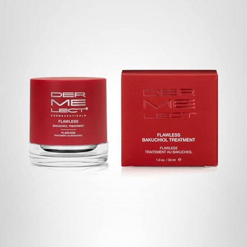 Dermelect Flawless Bakuchiol Treatment- Sensitive Skin Moisturizer, Phyto Retinol, Natural Retinol Alternative, Gentle, Vegan, Gluten Free, For Fine Lines & Wrinkles, Dryness, Sun Damaged Skin 1 oz