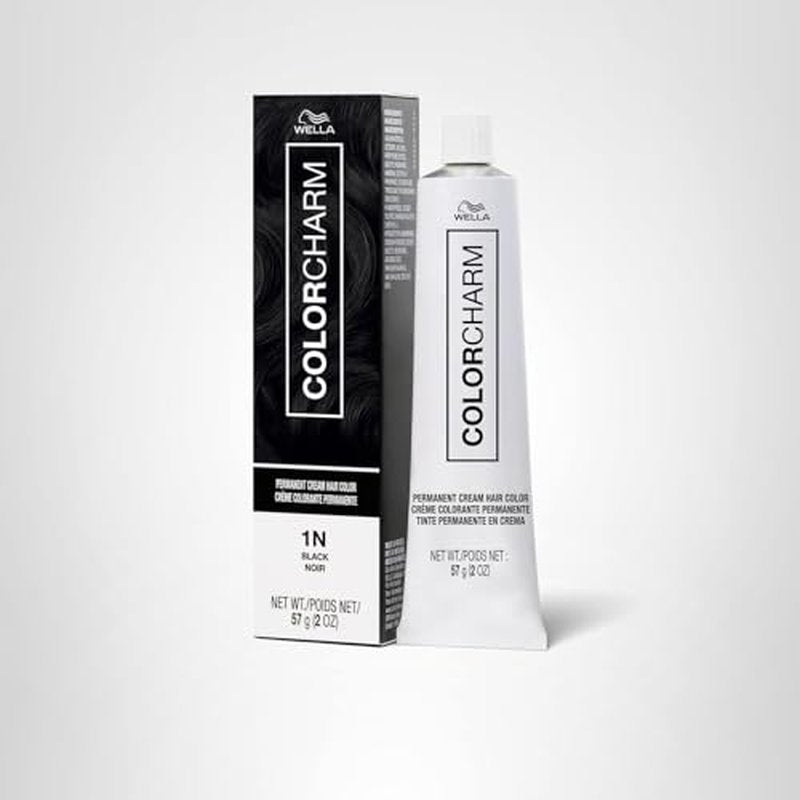 COLORCHARM Permanent Cream Hair Color, 1N Black, 2 oz.